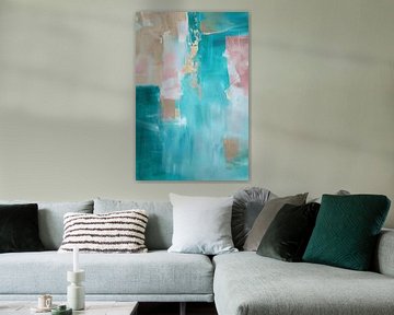 Modern en abstract in pastelkleuren van Studio Allee