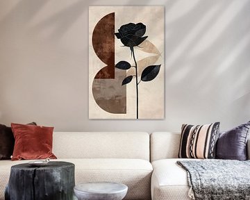 Sepia-Rose mit Art-Déco-Einflüssen von De Muurdecoratie