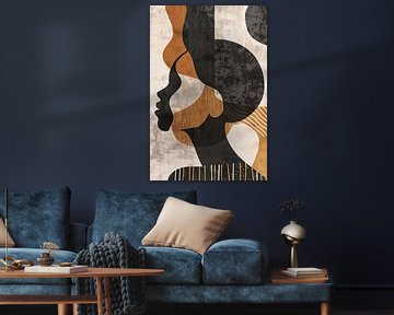 Abstract Silhouet in Aardetinten en Monochroom van Art & Soul Creations