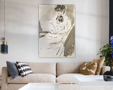 Voorbeeld van het werk in een kamer