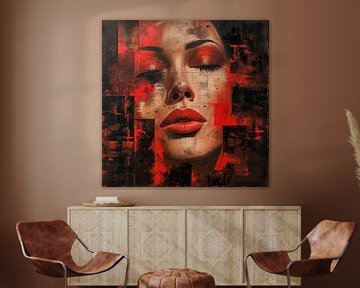 Vrouw in het rood van ARTemberaubend