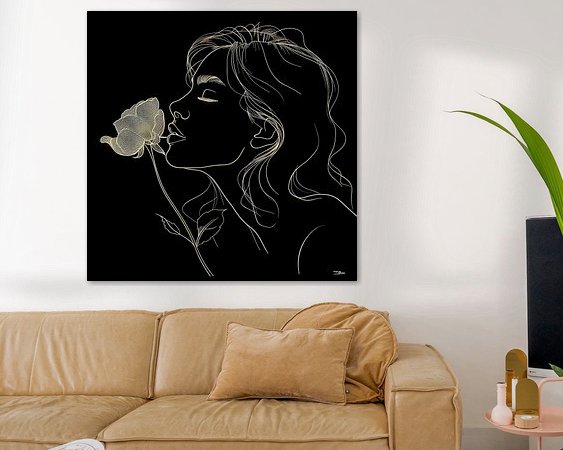 Voorbeeld van het werk in een kamer