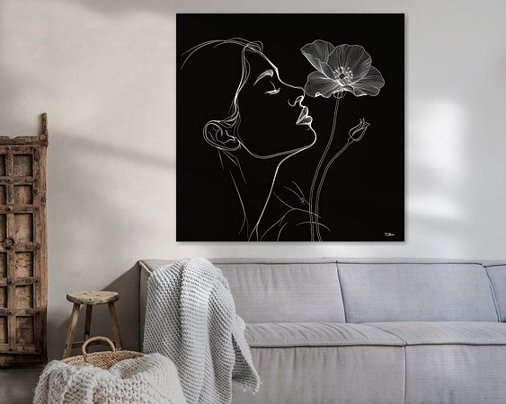 Voorbeeld van het werk in een kamer