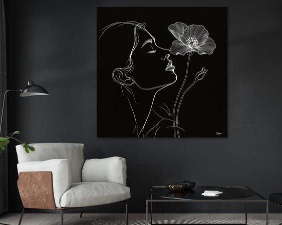 Voorbeeld van het werk in een kamer