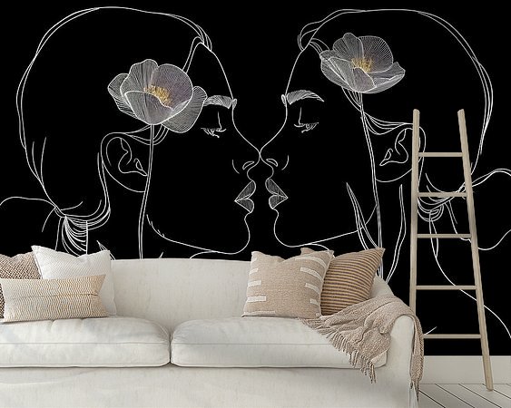 Voorbeeld van het werk in een kamer