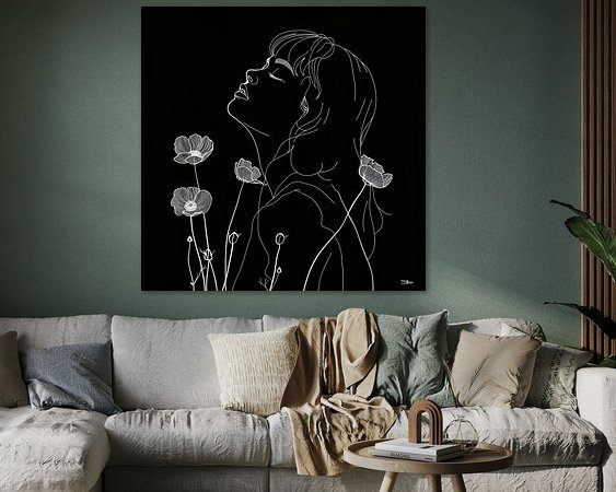 Voorbeeld van het werk in een kamer