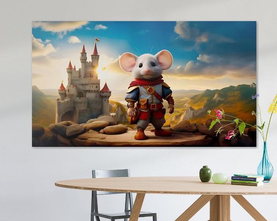 Voorbeeld van het werk in een kamer