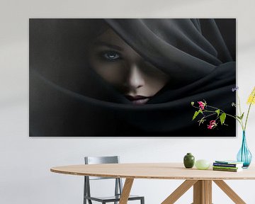 Mystieke vrouw in hoofddoek panorama van TheXclusive Art