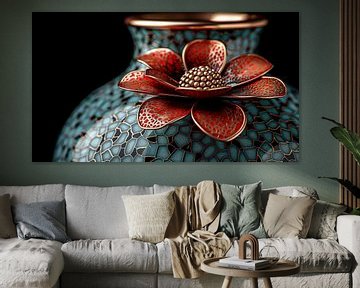 Vaas met een bloem 3d panorama van TheXclusive Art
