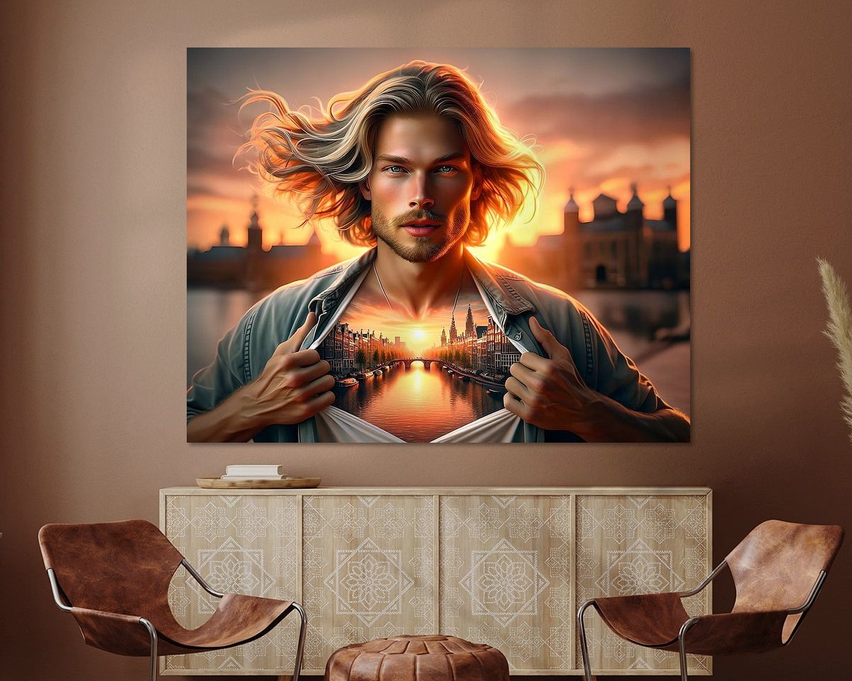 Voorbeeld van het werk in een kamer