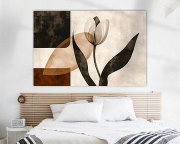 Sepia Tulp met Art Deco Invloeden van Art & Soul Creations