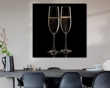 Champagne glazen portret van TheXclusive Art