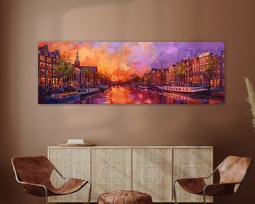 Amsterdam olieverf ultra panorama van TheXclusive Art