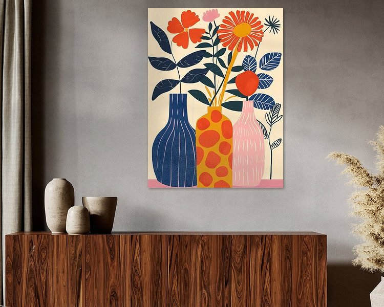 Voorbeeld van het werk in een kamer