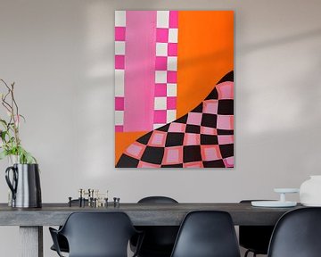 Modern Abstract Roze Oranje van Gypsy Galleria