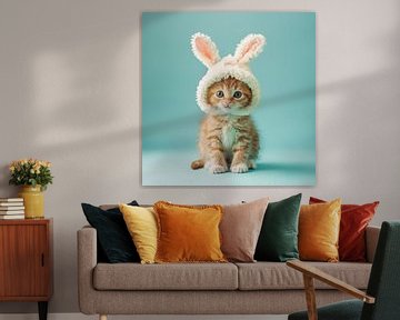 Kat met konijn oren van TheXclusive Art