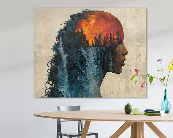 Voorbeeld van het werk in een kamer