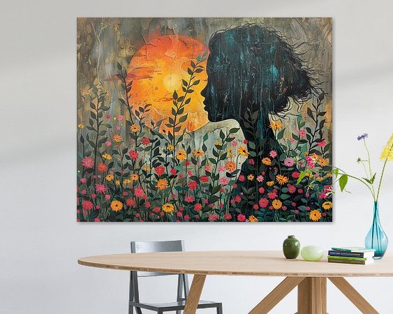 Voorbeeld van het werk in een kamer