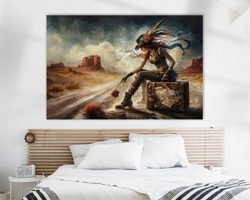 Steampunk dame onderweg van Silvio Schoisswohl