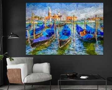 De charme van Venetië - Digitaal schilderij van Joseph S Giacalone Photography