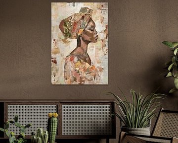 Porträt, digitale Kunstcollage von Carla Van Iersel