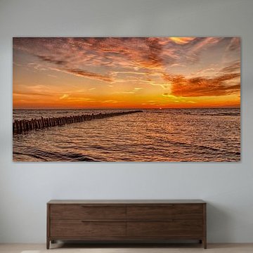 Hindeloopen zonsondergang by Renso Profijt