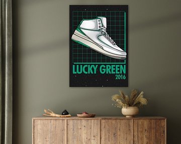 Air Jordan 2 Retro Lucky Green Sneaker van Adam Khabibi