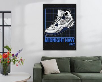 Air Jordan 4 Retro Midnight Navy Sneaker van Adam Khabibi