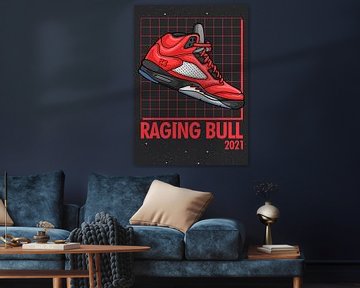 Air Jordan 5 Retro Raging Bull Sneaker van Adam Khabibi