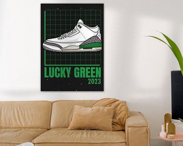Air Jordan 3 Retro Lucky Green Sneaker van Adam Khabibi