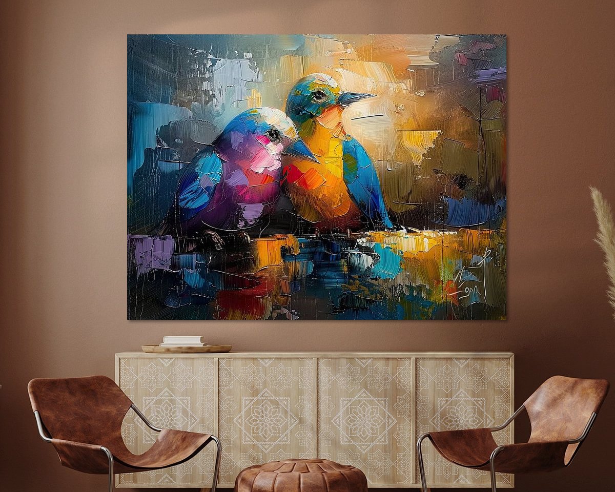 Voorbeeld van het werk in een kamer