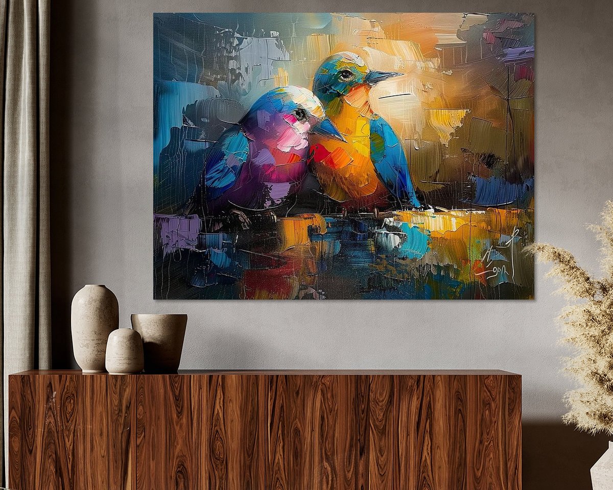 Voorbeeld van het werk in een kamer