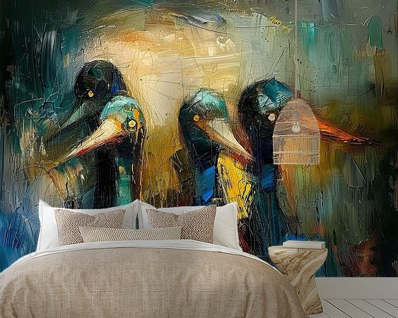 Voorbeeld van het werk in een kamer