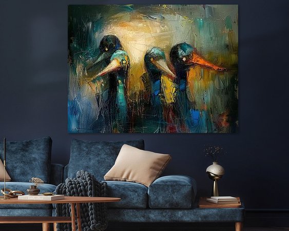 Voorbeeld van het werk in een kamer