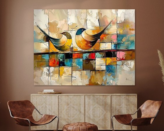 Voorbeeld van het werk in een kamer