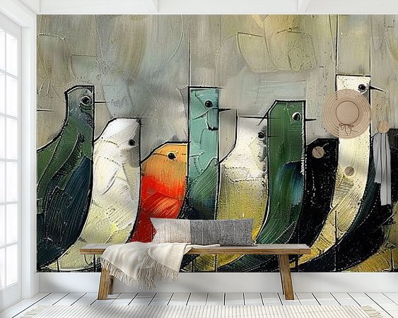 Voorbeeld van het werk in een kamer