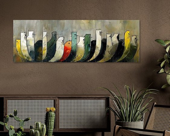 Voorbeeld van het werk in een kamer