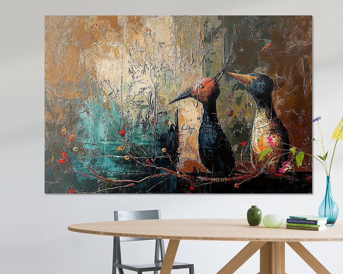 Voorbeeld van het werk in een kamer
