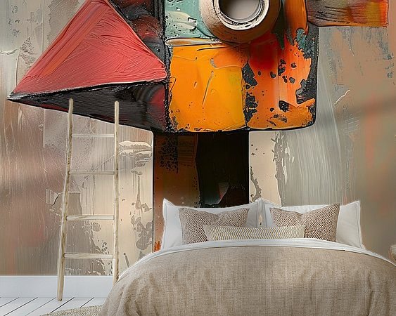 Voorbeeld van het werk in een kamer