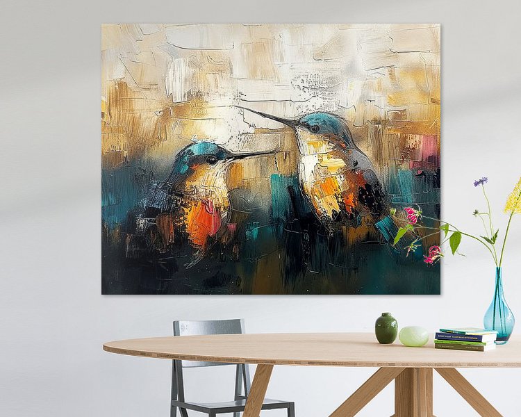 Voorbeeld van het werk in een kamer