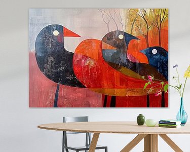 Voorbeeld van het werk in een kamer