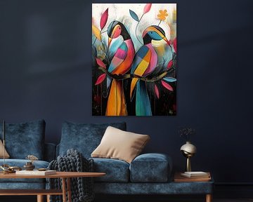 Vogels: De Avance van Abstract Schilderij