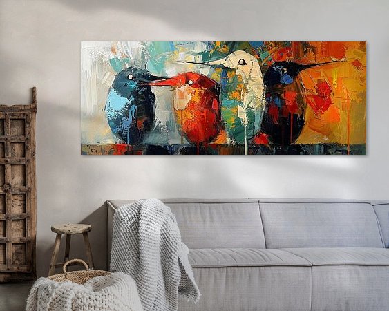 Voorbeeld van het werk in een kamer