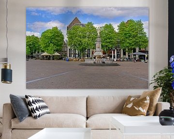 De Wilhelminafontein op de Brink in Deventer van Henk van Blijderveen