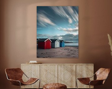 Wolken boven het strand van fernlichtsicht