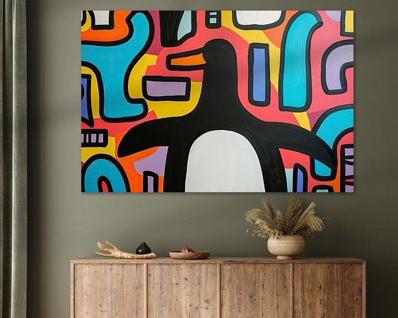 Voorbeeld van het werk in een kamer