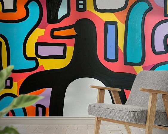 Voorbeeld van het werk in een kamer