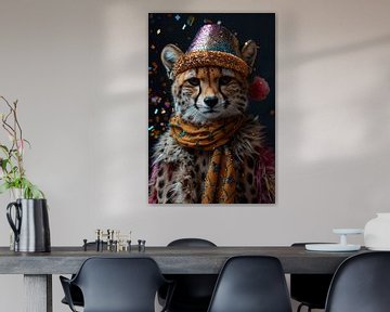 Grappig feest cheetah van Felix Brönnimann