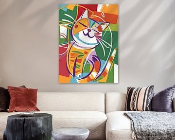 Kleurrijke Kattenkrabbels van ARTEO Schilderijen