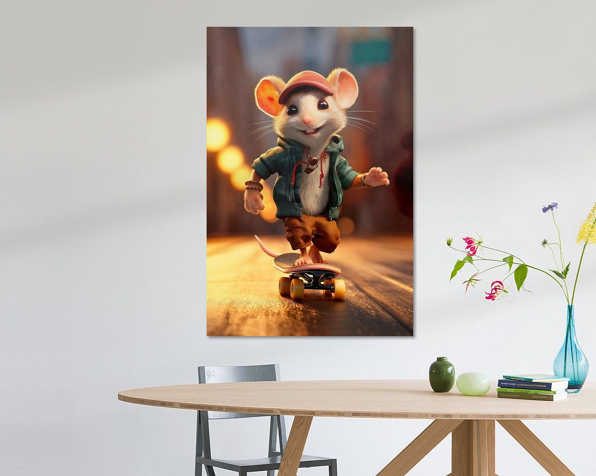 Voorbeeld van het werk in een kamer